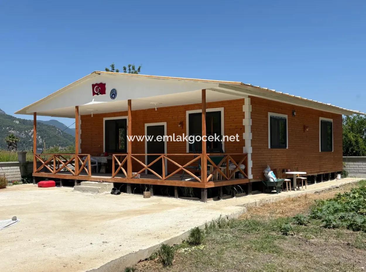 120M2 Freistehendes Holzhaus Auf Einem 2500M2 Großen Feld In Dalyan Karadağ