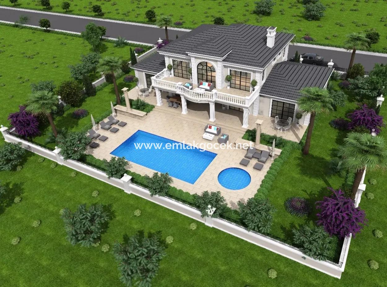 Zeytinalan 6800M2 Grundstück Mit Seeblick Luxus-Villa Zum Verkauf In Koycegiz, Villa Zum Verkauf In Voll Zeytinalani