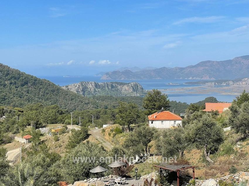 Gökbel'de Full Deniz Manzaralı 5000m2 Arsa İçerisinde Satılık Vıp Villa